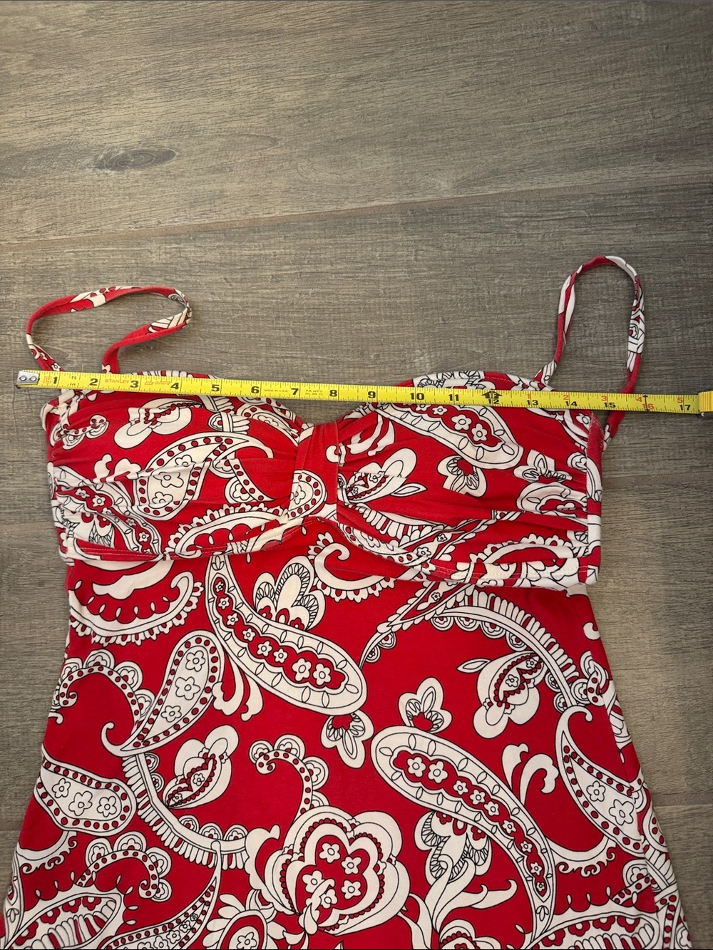 Tommy Bahama Red and White Paisley Cotton Sundress - Picture 7 of 10